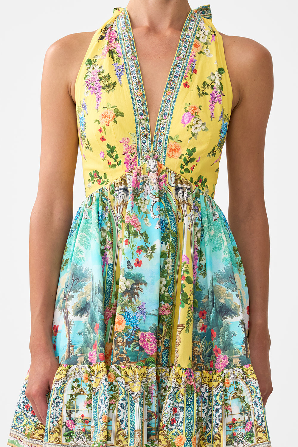 RUFFLE HEM HALTER SHORT DRESS TALES OF TOPKAPI PALACE