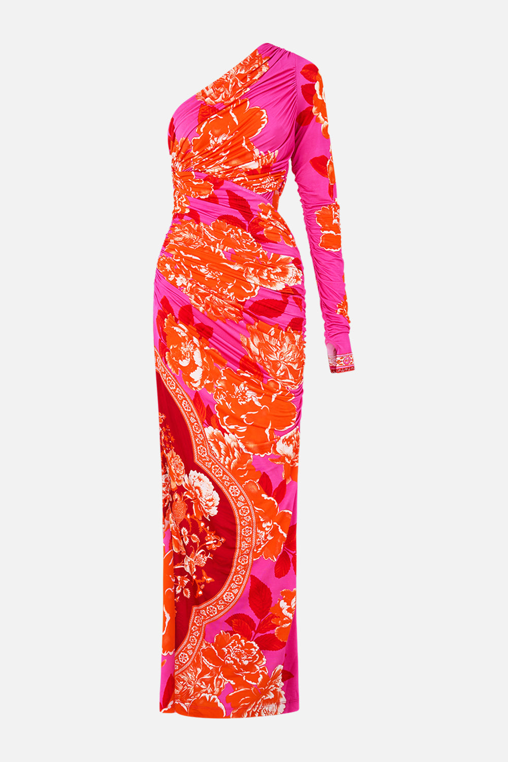 ONE SHOULDER JERSEY CUT OUT DRESS TILES OF TÜRKIYE