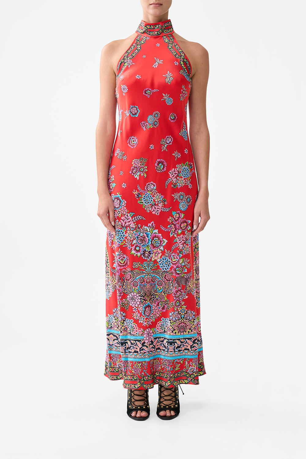 HIGH NECK BIAS DRESS ARTISANS OF ANATOLIA