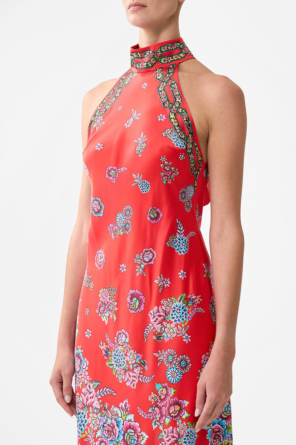 HIGH NECK BIAS DRESS ARTISANS OF ANATOLIA