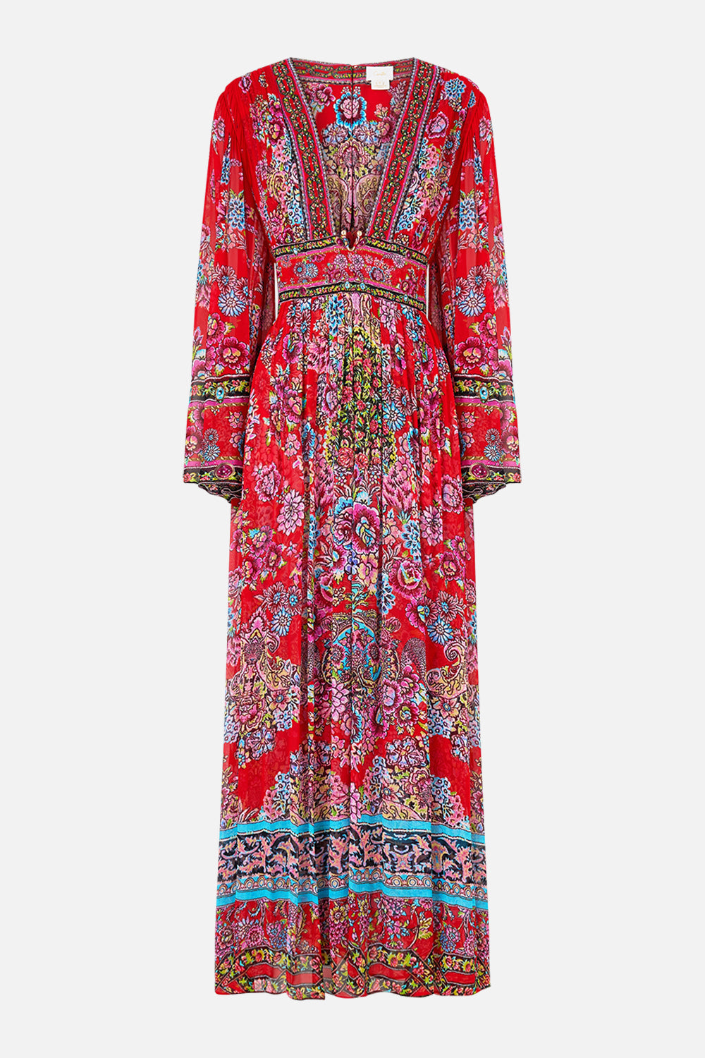 HARDWARE DETAIL LONG SLEEVE DRESS ARTISANS OF ANATOLIA