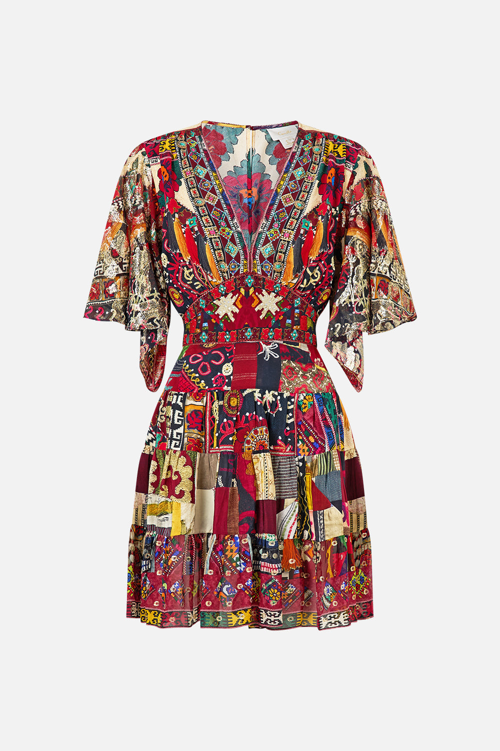 TIERED SKIRT MINI DRESS PATCHWORK ALCHEMY