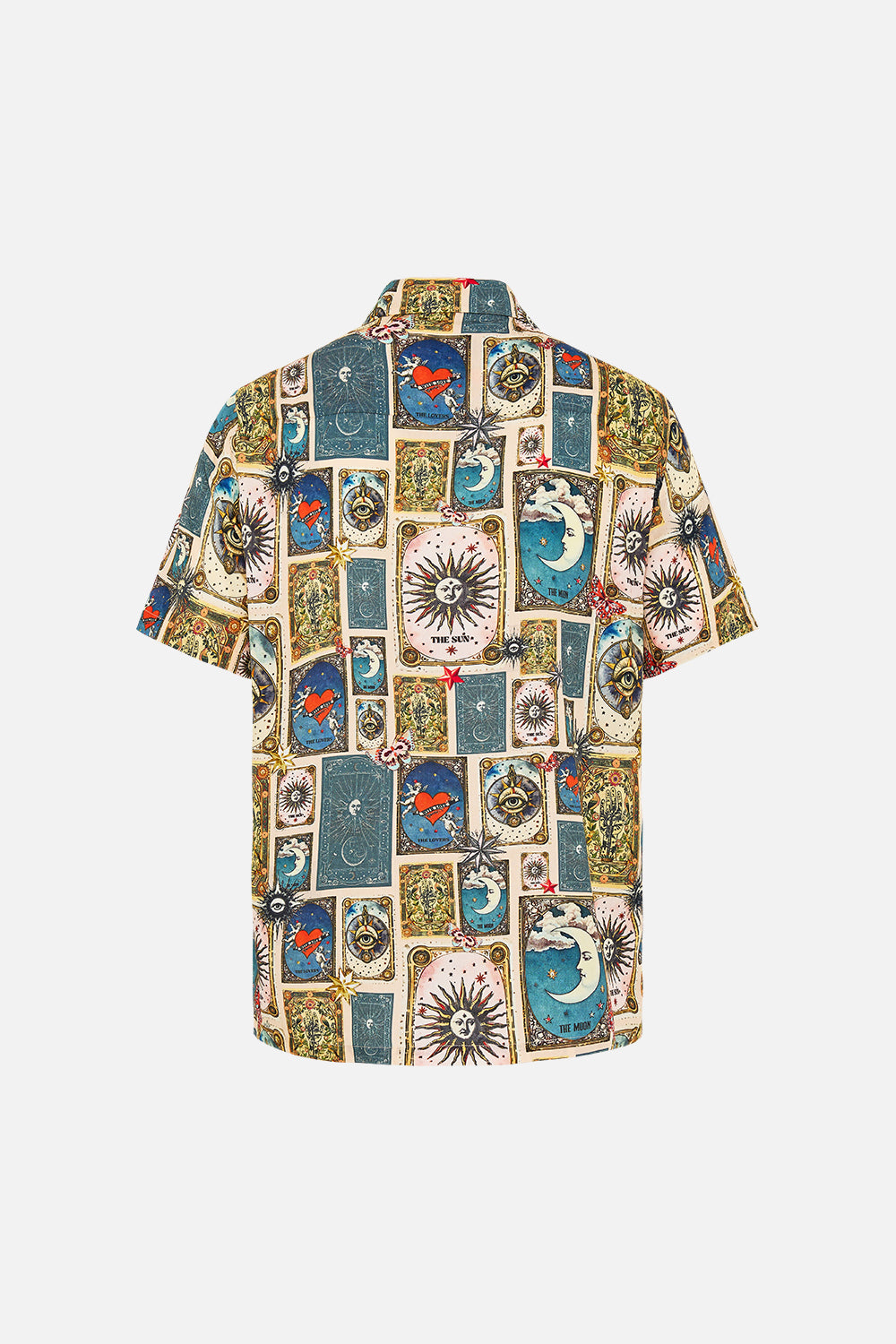 SHORT SLEEVE CAMP COLLARED SHIRT HOUSE OF HOROSCOPES
