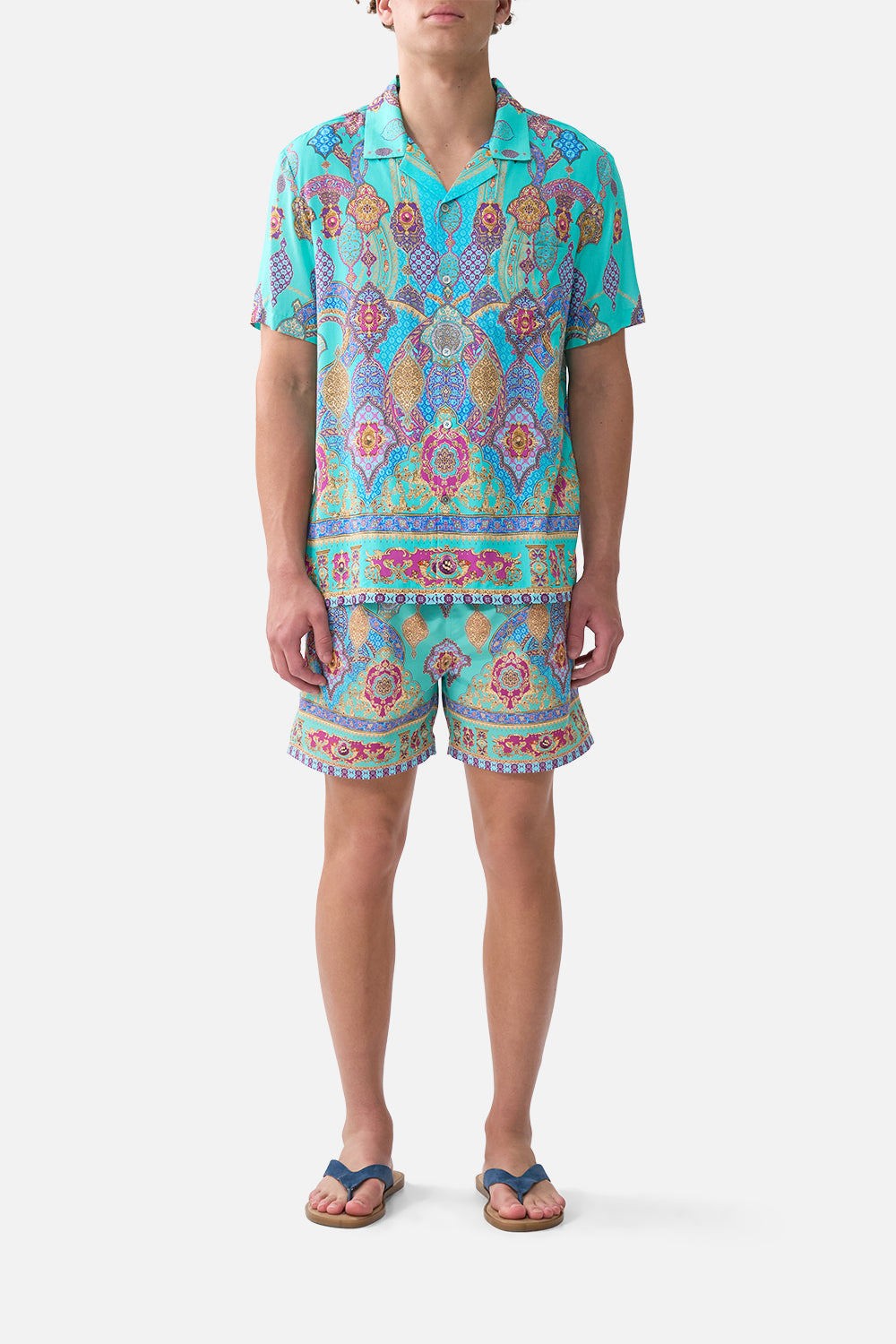 SHORT SLEEVE CAMP COLLARED SHIRT THE CONCUBINES CORRIDOR