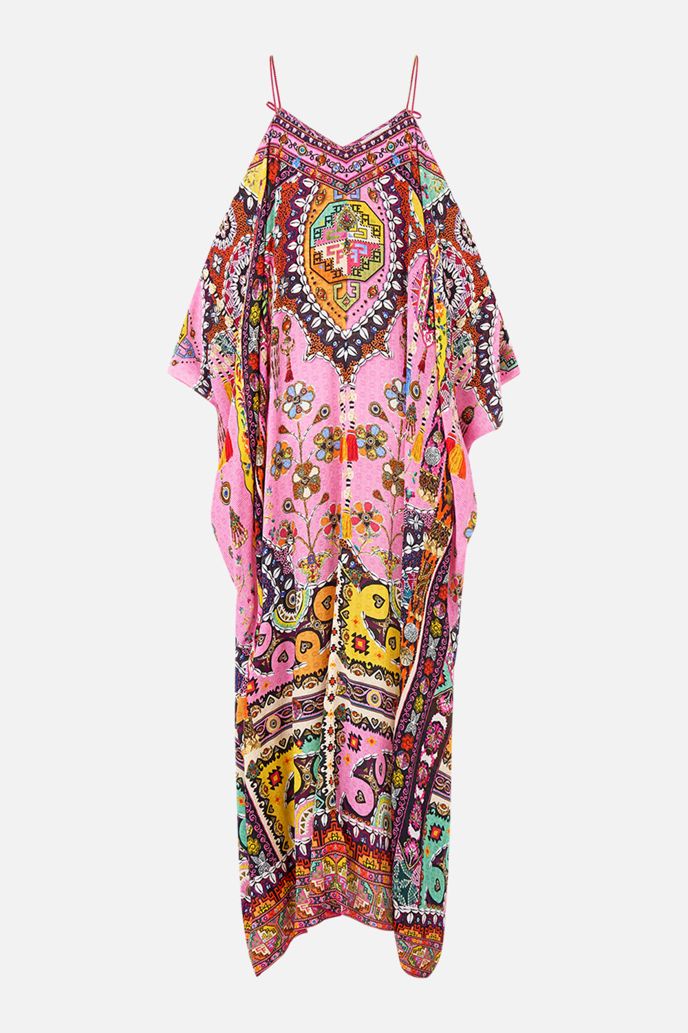 DROP SHOULDER STRAP KAFTAN PATCHWORK PANORAMA
