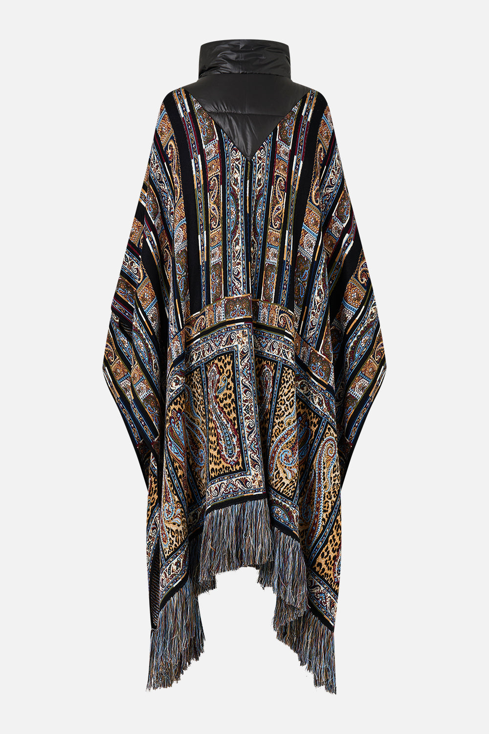 QUILTED COLLAR KNIT PONCHO ISTANBUL ANIMALIA
