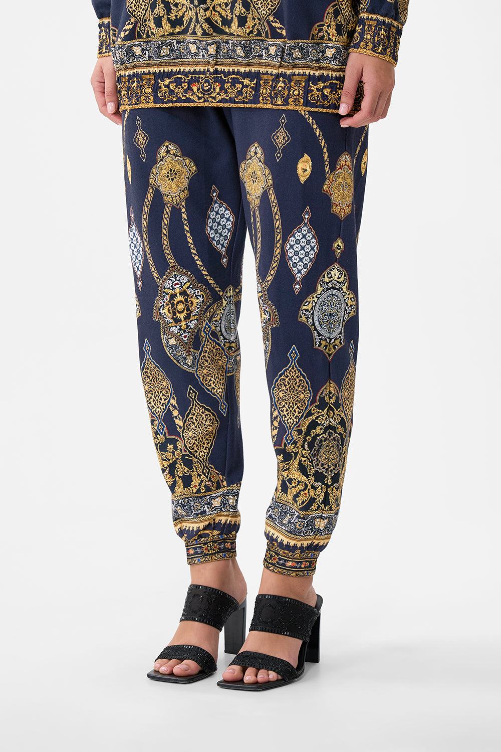 JERSEY TRACK PANT WITH SILK DETAILS THE IMPERIAL GATE
