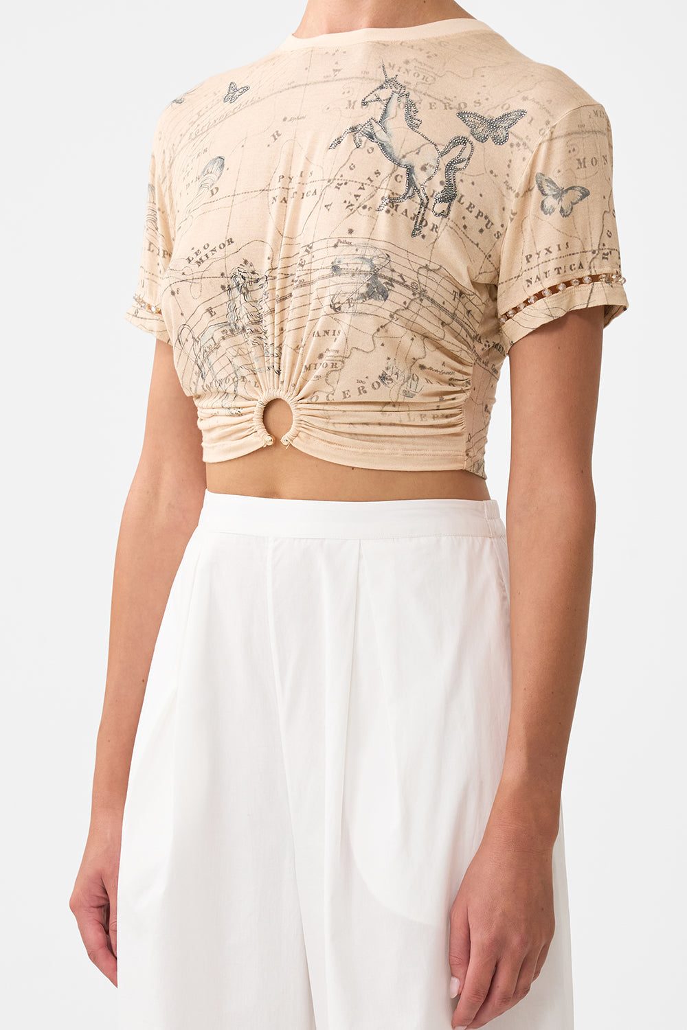 JERSEY T-SHIRT WITH HARDWARE HOUSE OF HOROSCOPES