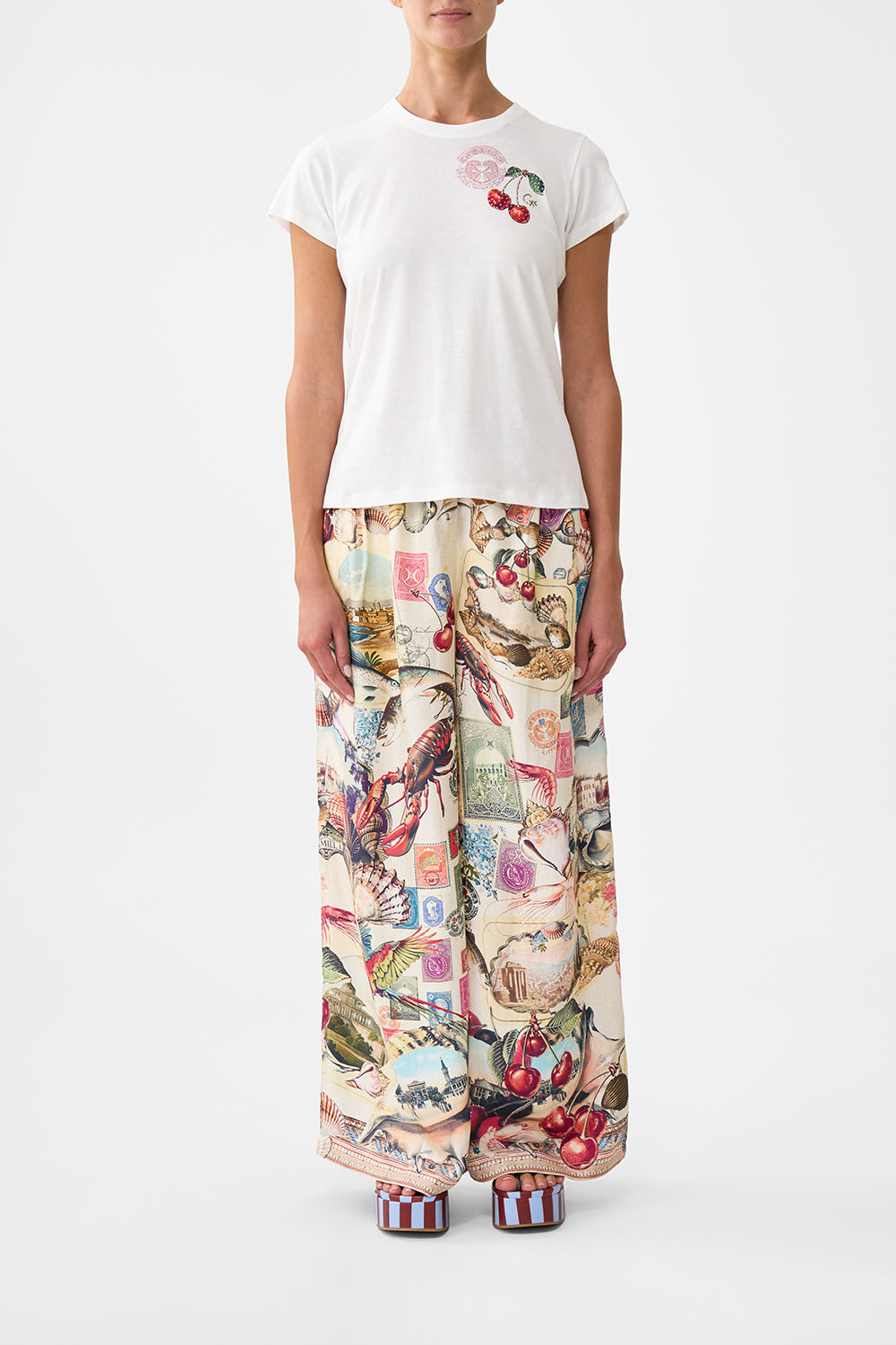 SLIM FIT ROUND NECK T-SHIRT NOTES FROM THE ROAD