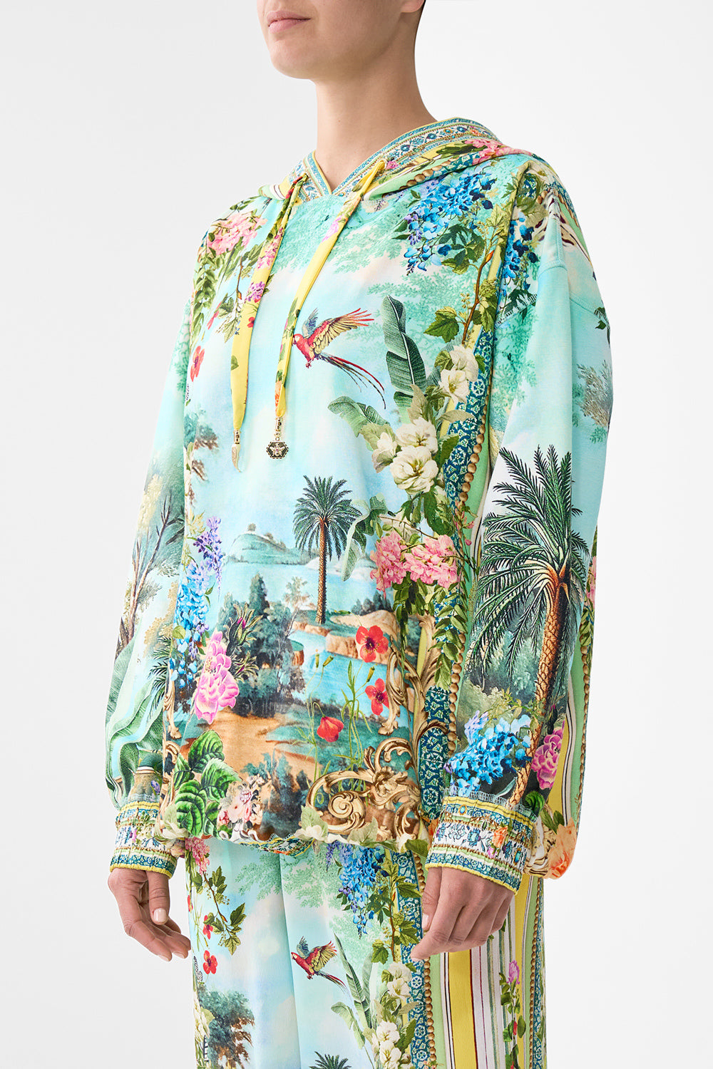 SILK BAND OVERSIZED HOODIE WITH BUTTERFLIES TALES OF TOPKAPI PALACE