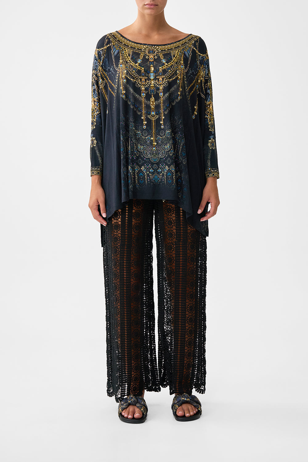 SCOOP NECK SLOUCH TEE SONG OF THE SOLSTICE