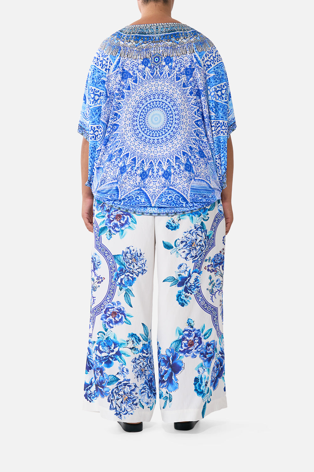 WIDE LEG WAISTED PANT A CERAMIC GARDEN