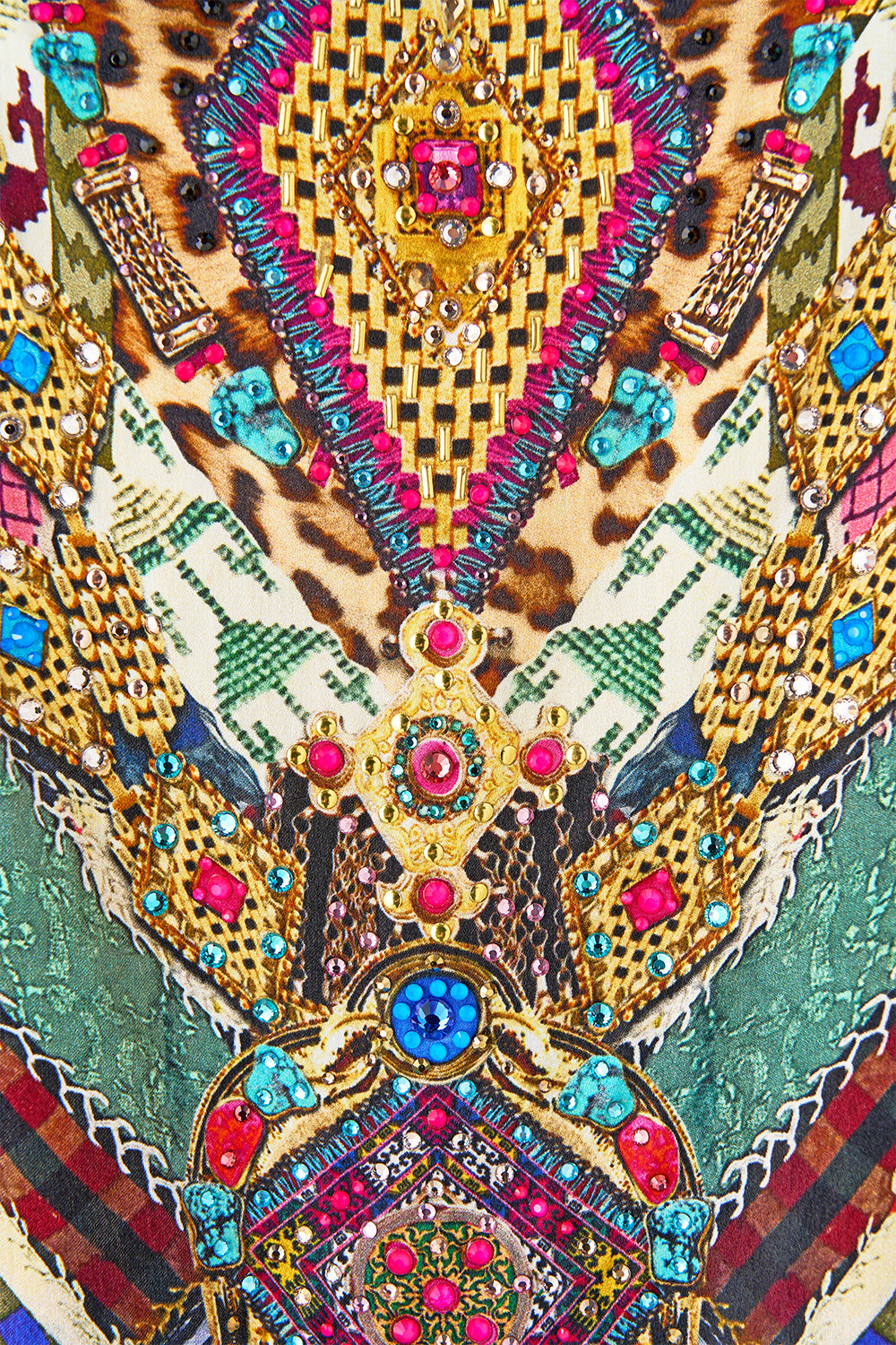 SCOOP BACK HEM DRESS EMBROIDERED EVER AFTER