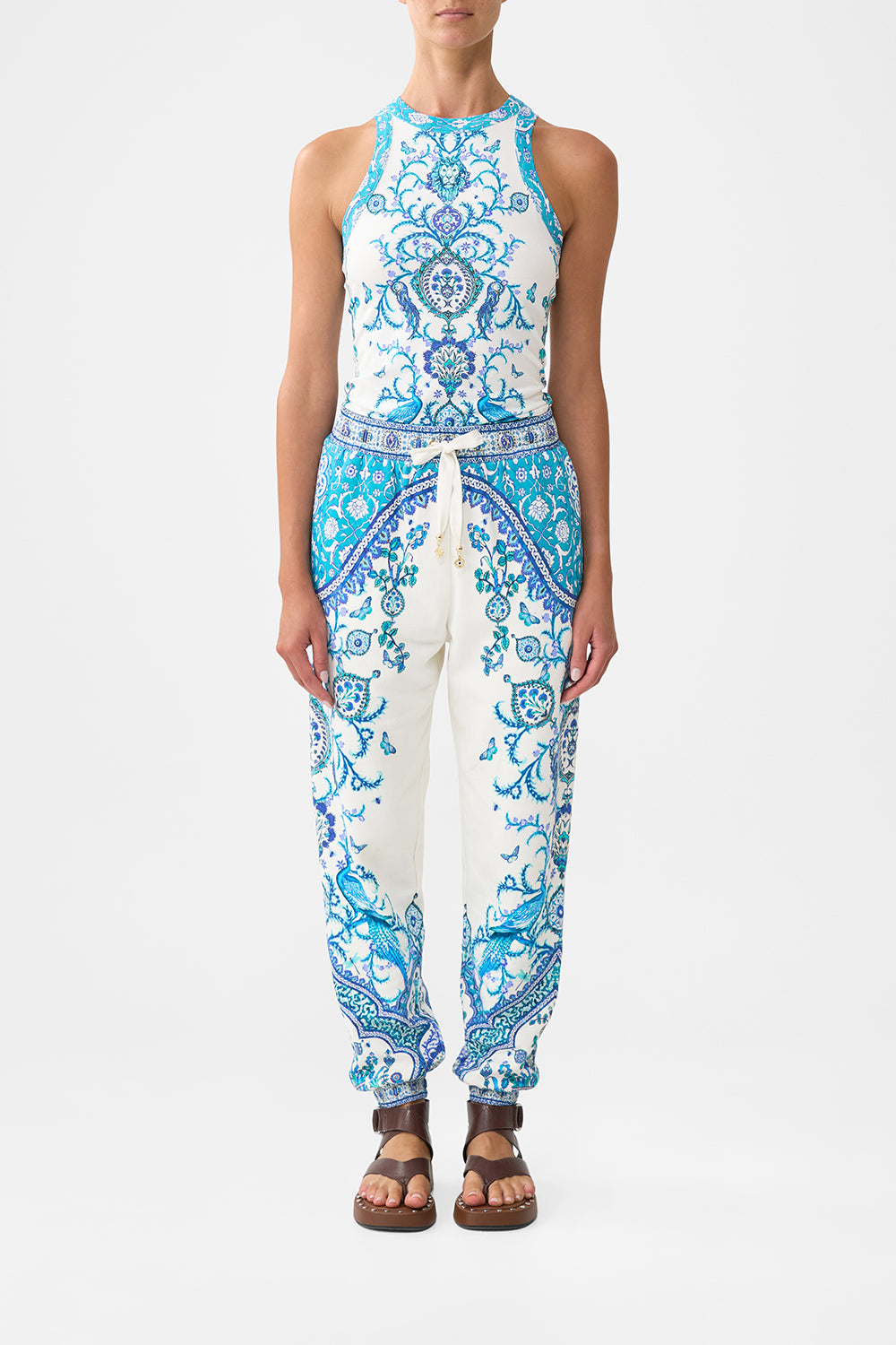 JERSEY TRACK PANT WITH SILK DETAILS ISNIK LULLABY