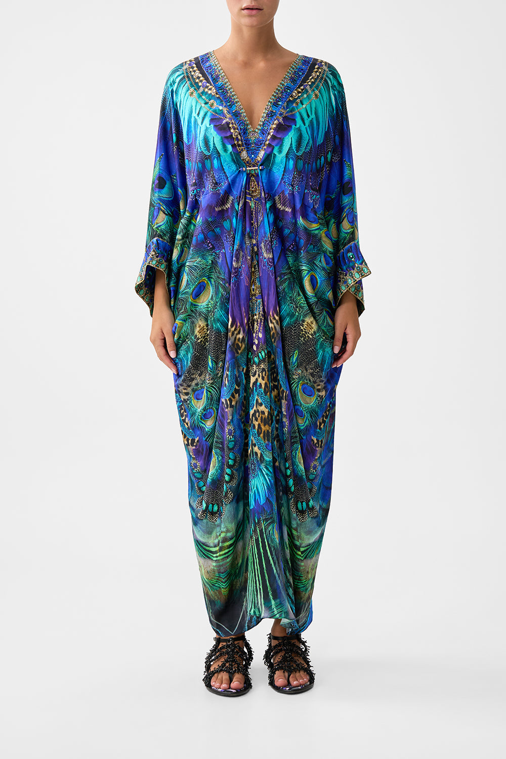 PIERCED V NECK KAFTAN COSMIC ZOOLOGY