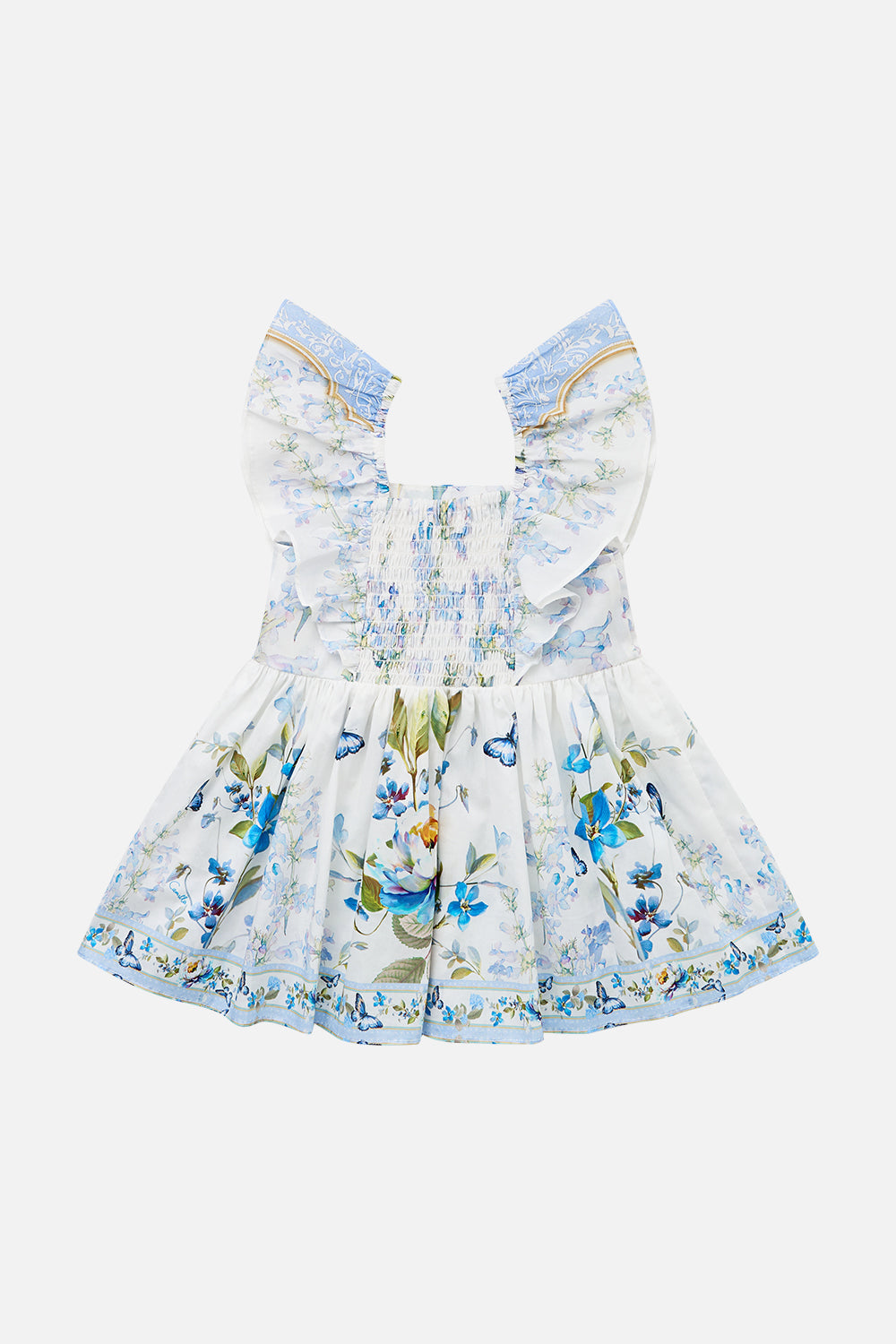 BABIES FLARED DRESS WITH FRILL SHOULDER BOTANICAL BALLADS