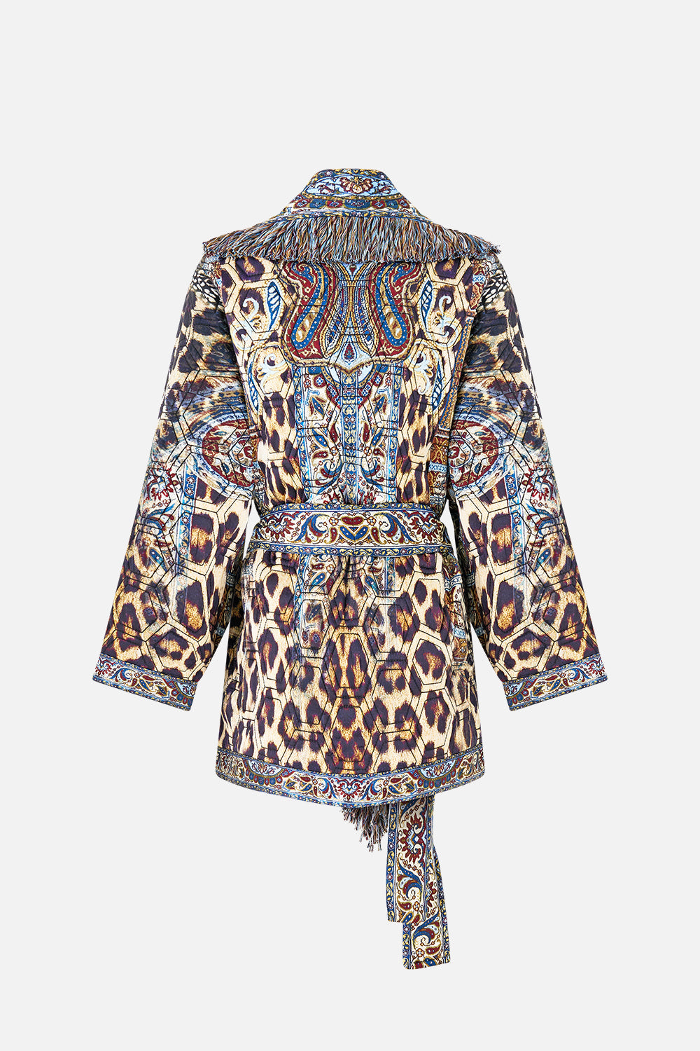 QUILTED ROLL COLLAR COAT ISTANBUL ANIMALIA