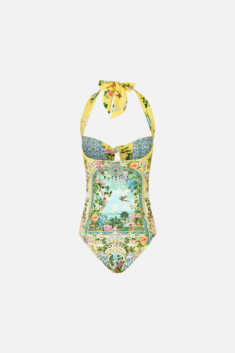 TIE FRONT HALTER ONE PIECE WITH GATHERED SIDES TALES OF TOPKAPI PALACE