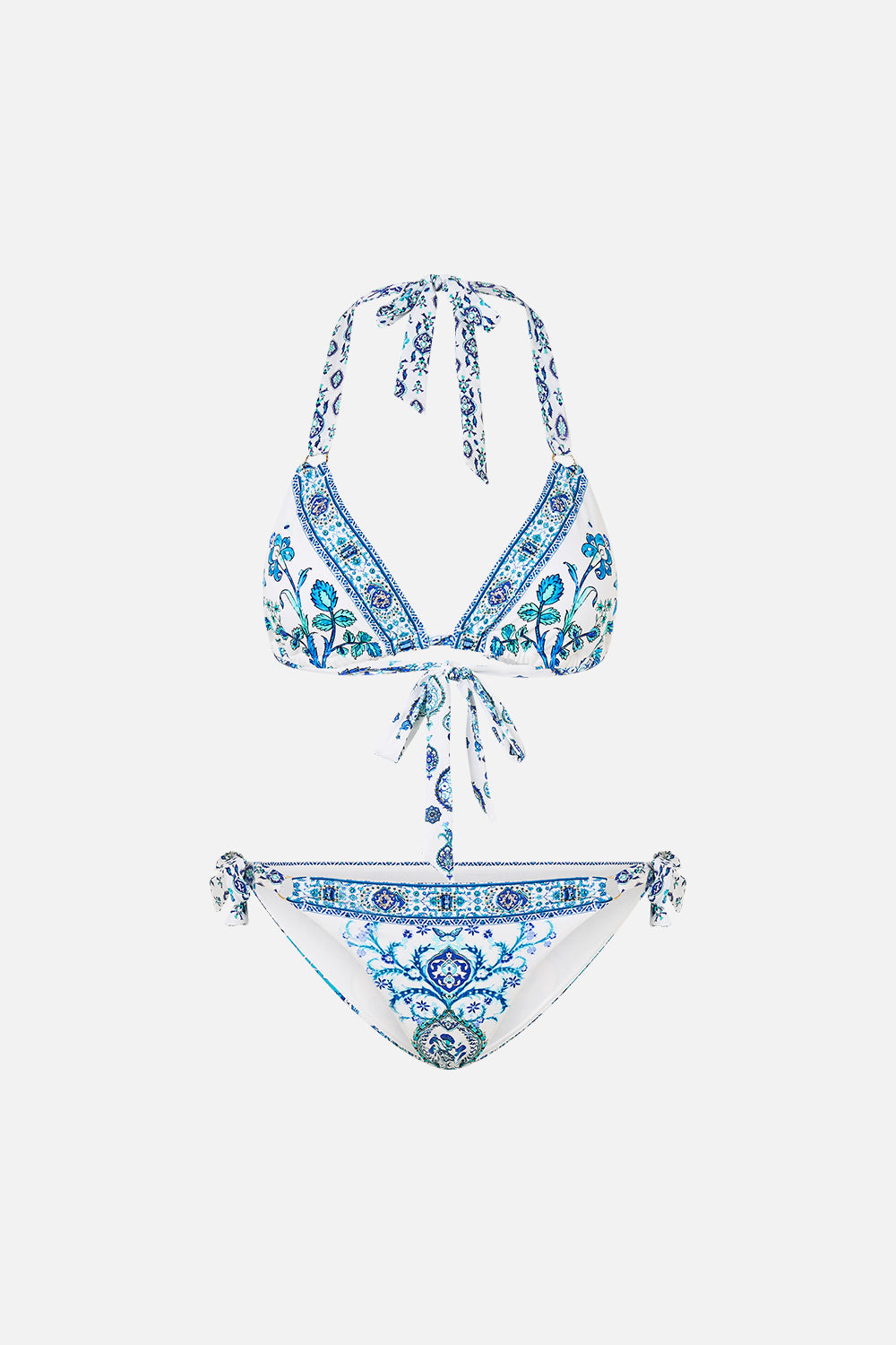 TRIANGLE BIKINI SET WITH TIE SIDES AND RING TRIMS ISNIK LULLABY