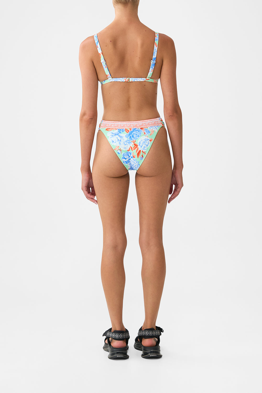 REGULAR BIKINI BOTTOM WITH RUCHED KNOT SIDES TOPKAPI POP