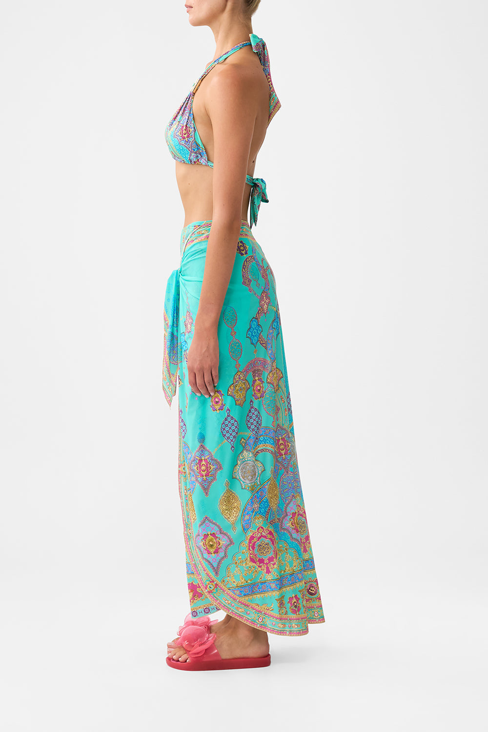 LAYERED MAXI SARONG WITH TIE FRONT THE CONCUBINES CORRIDOR