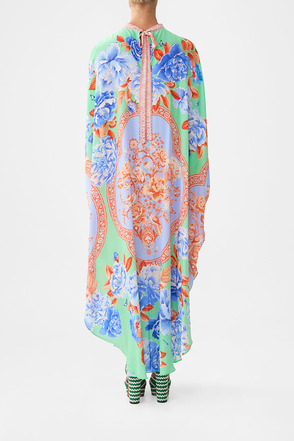 HIGH COLLAR KAFTAN WITH TIE TOPKAPI POP