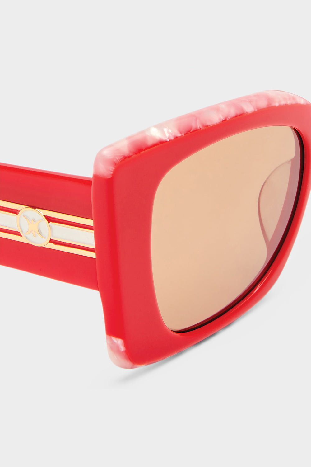 WHERE'S MY VALET SUNGLASSES SOLID POPPY / IVORY MARBLE GOLD
