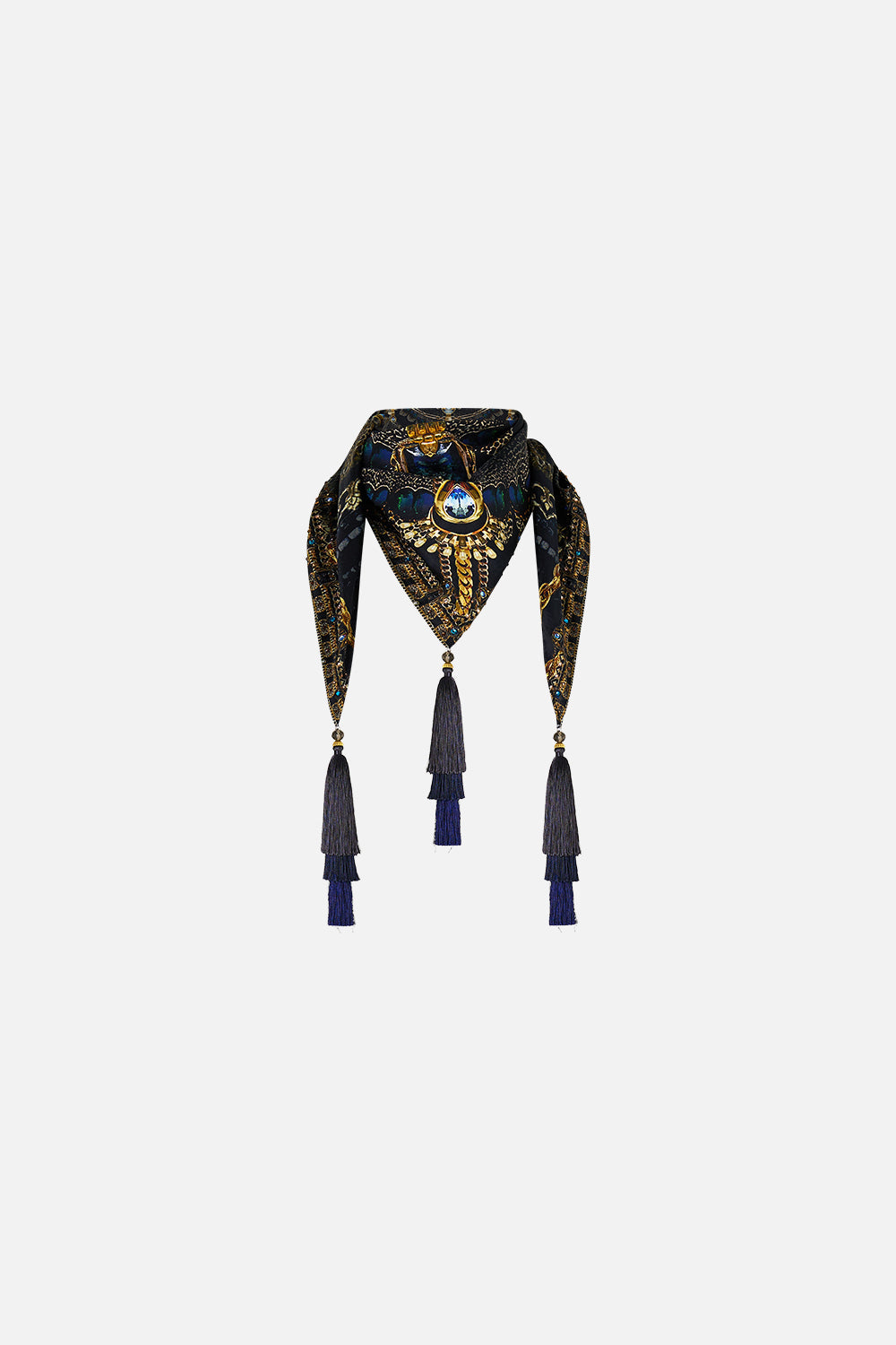 TRIANGLE SCARF WITH TASSELS SONG OF THE SOLSTICE