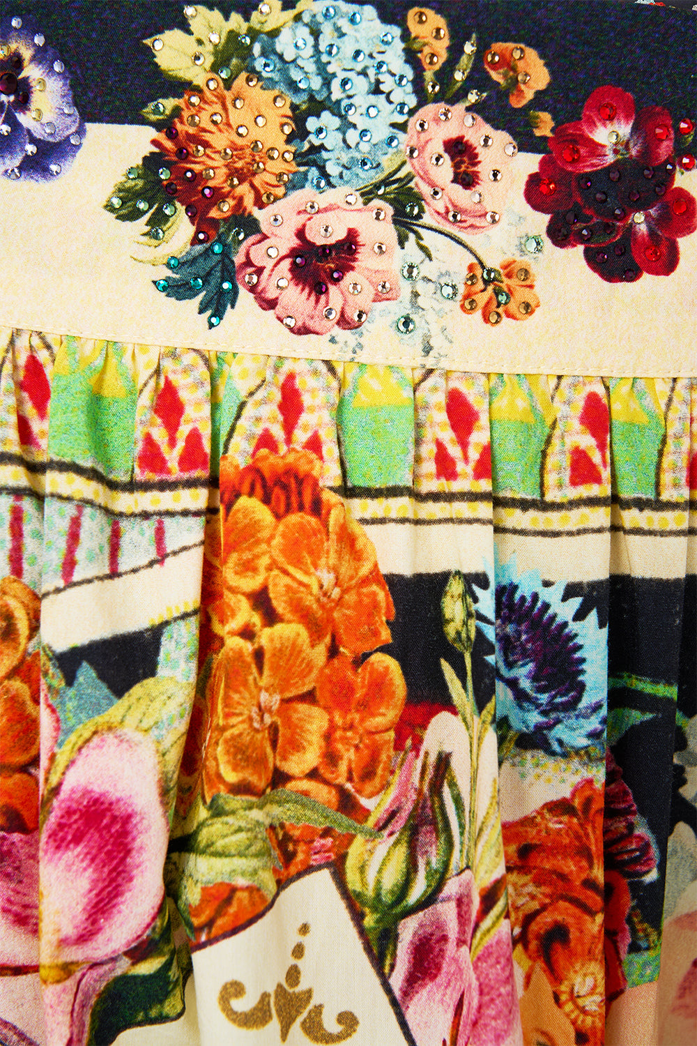 The CAMILLA High Waisted Tiered Skirt in our Aromatic Amor print.