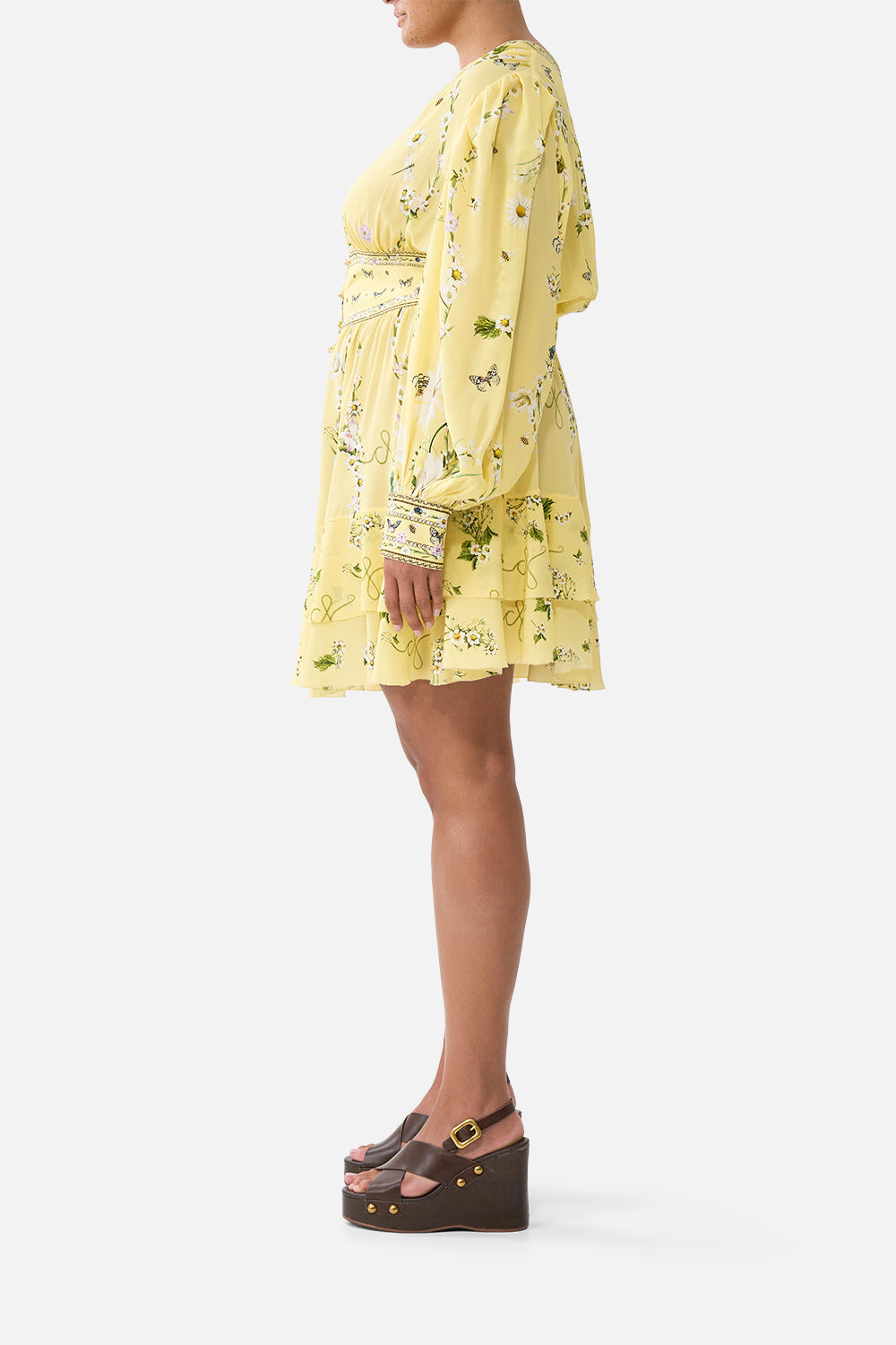 BUTTON FRONT FRILL DRESS DAISY CHAINS