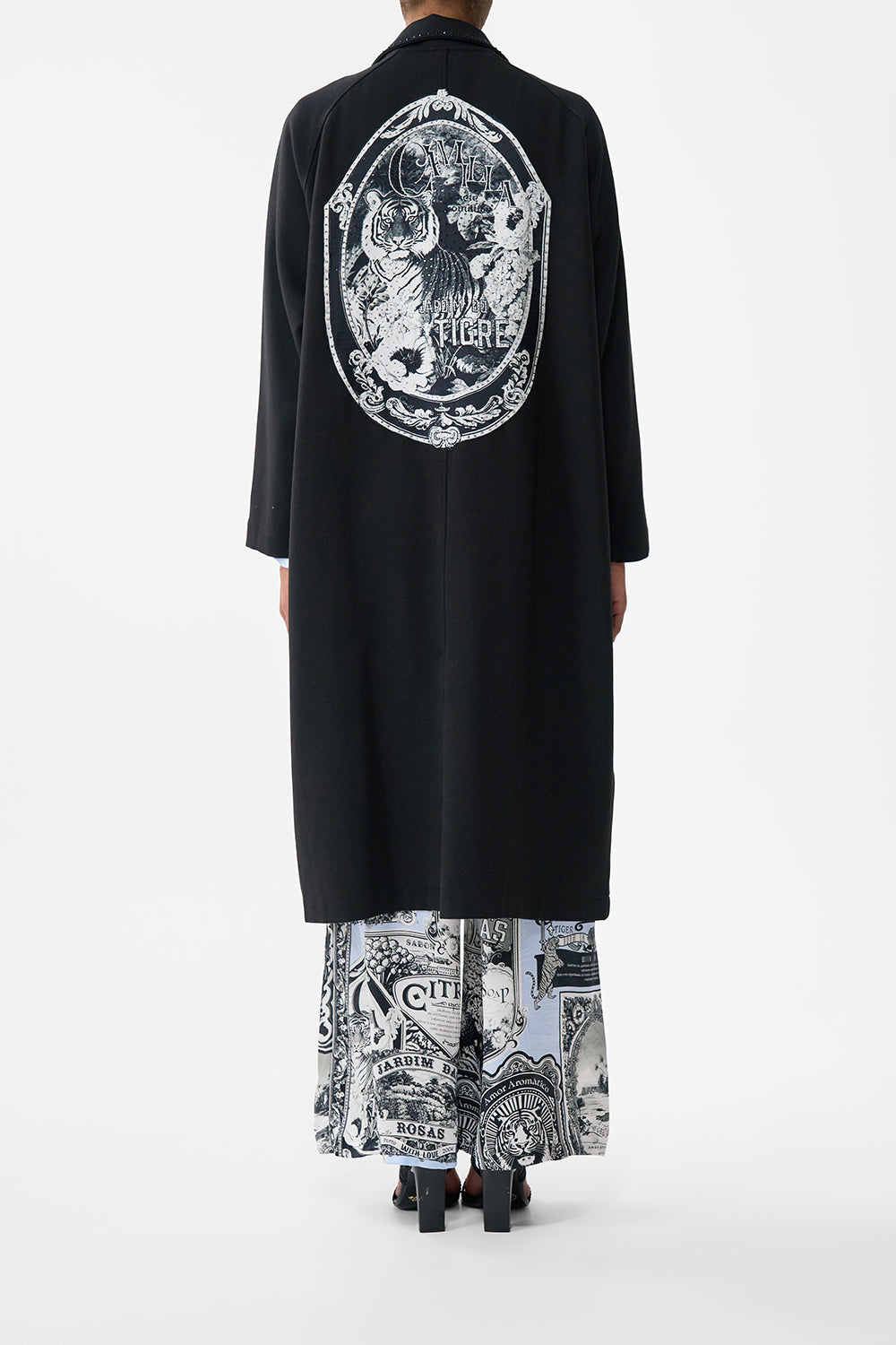 The CAMILLA Sweat-Trench Coat in our Perfumed In Porto print.