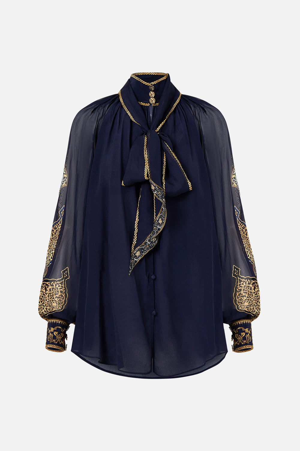 DETACHABLE PUSSY BOW RAGLAN BLOUSE THE IMPERIAL GATE