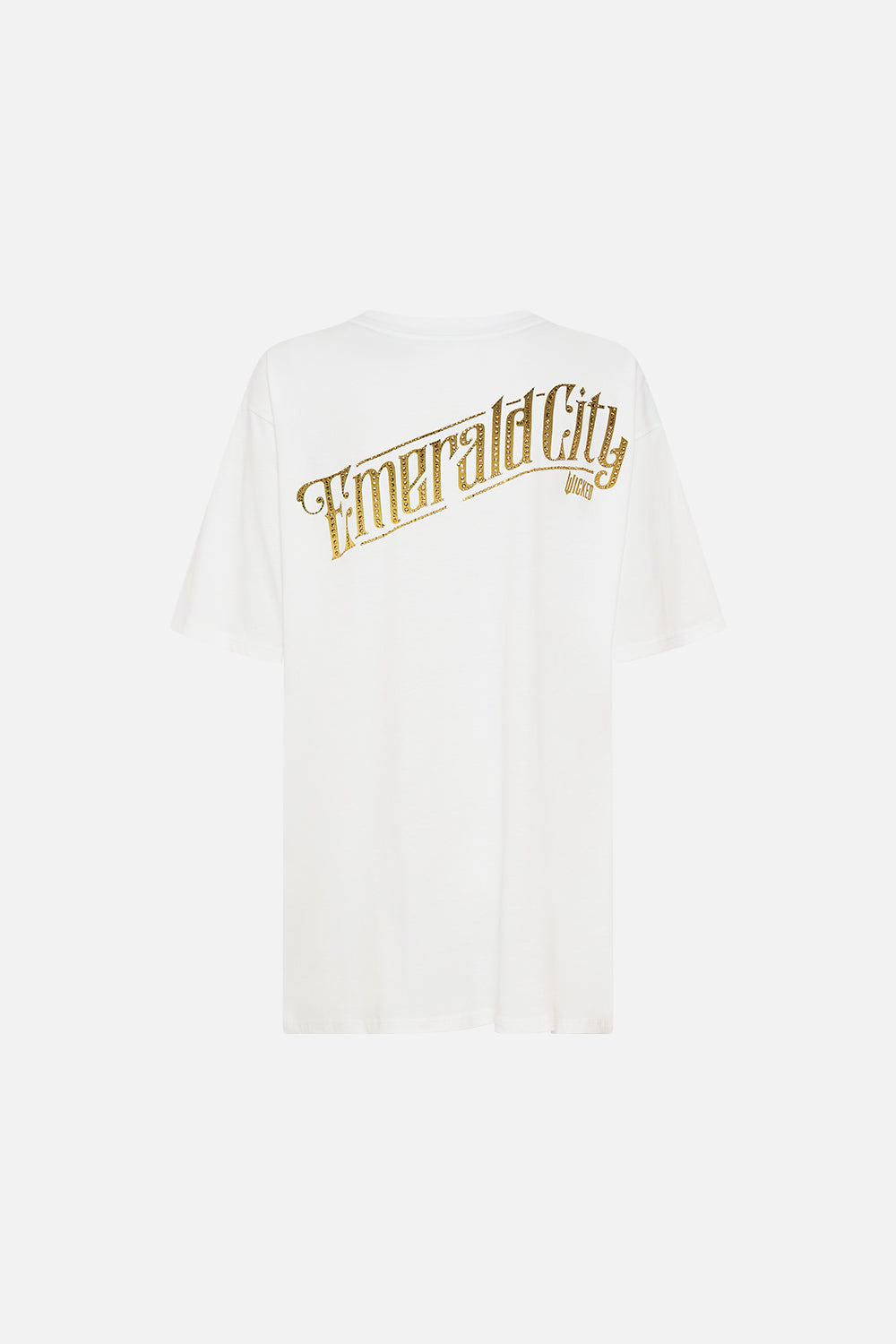 OVERSIZED BAND TEE- WHITE DEFY GRAVITY