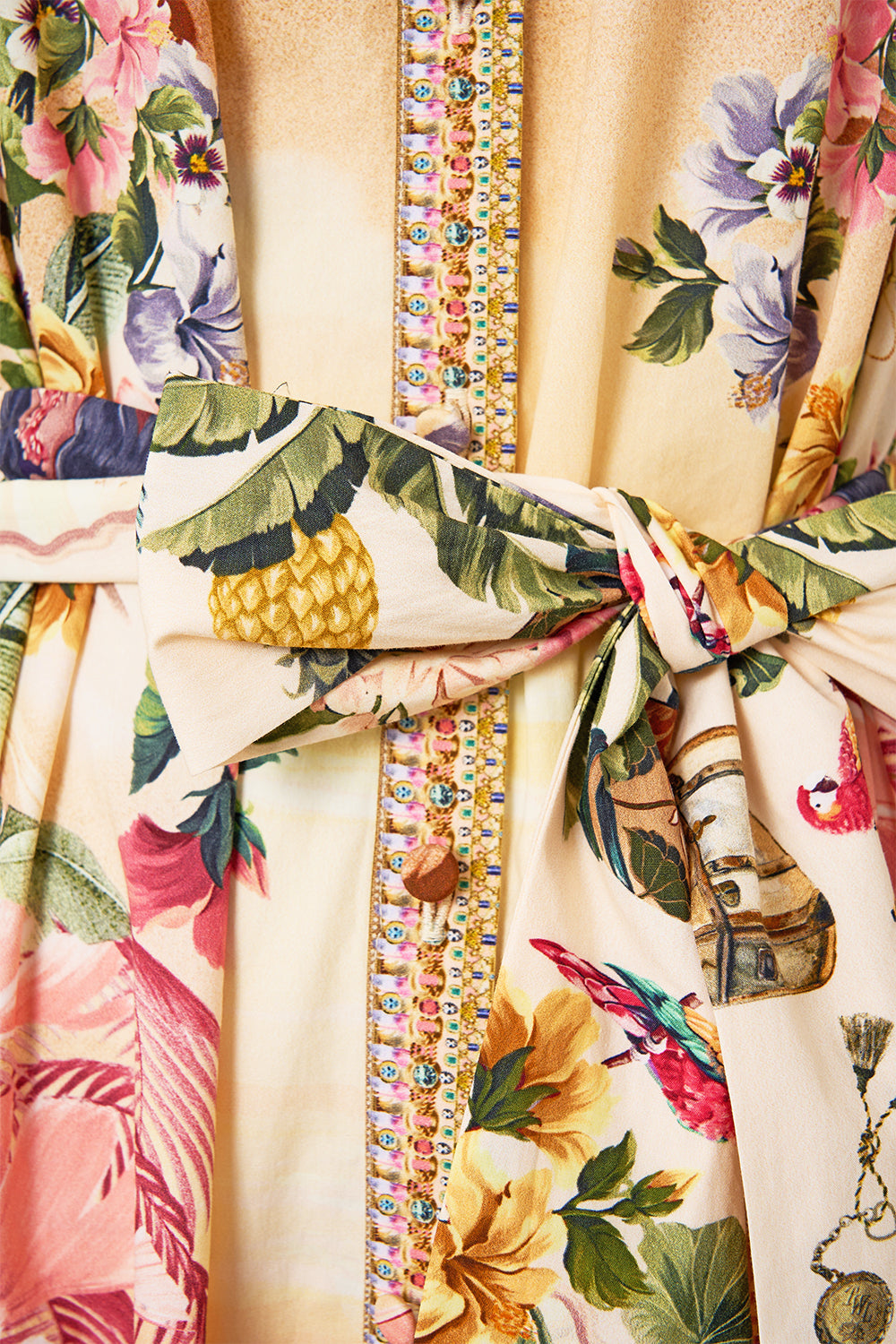 TIERED SHIRT DRESS WITH SHORT SLEEVE WELCOME TO THE WHITE LOTUS