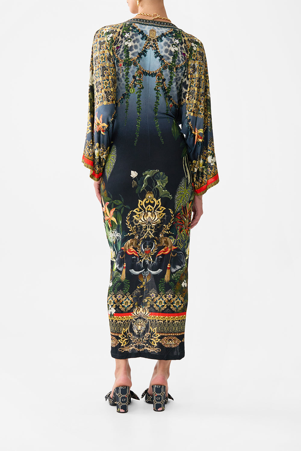 LONG SPLIT FRONT TWIST DRESS READY FOR MY WELCOME DRINK