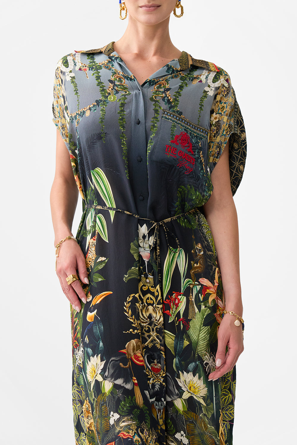 SLEEVELESS SHIRTDRESS READY FOR MY WELCOME DRINK