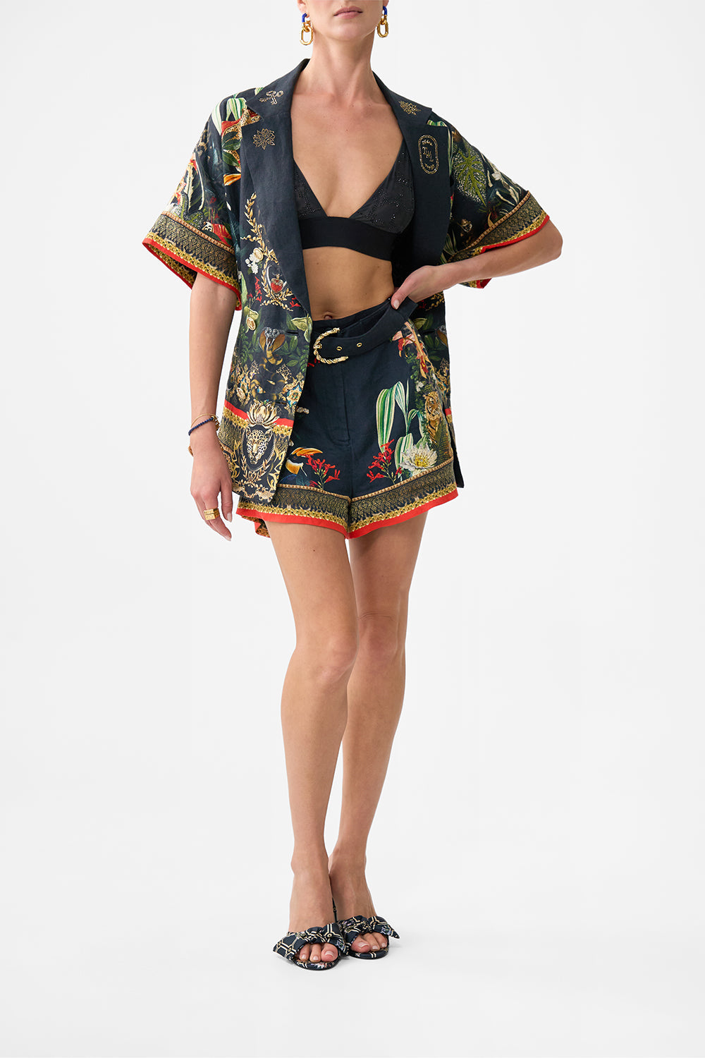 DOUBLE BREASTED SHORT SLEEVE JACKET READY FOR MY WELCOME DRINK