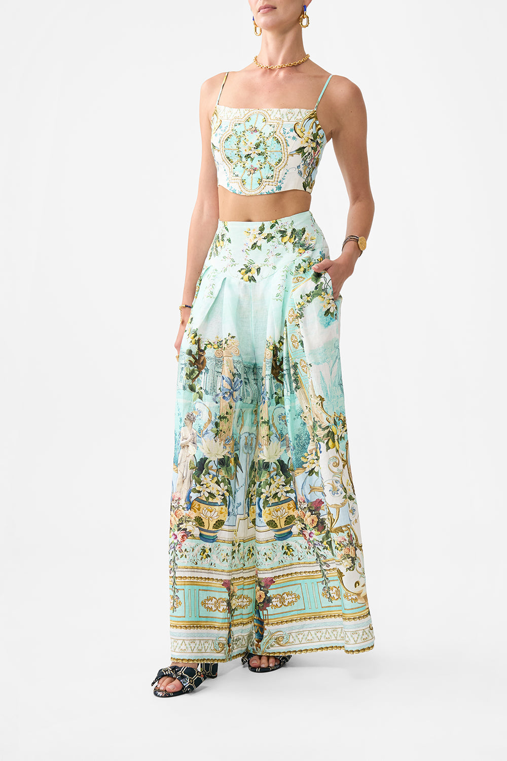 CORSET WAIST WIDE LEG PANT VENUS ON A VESPA