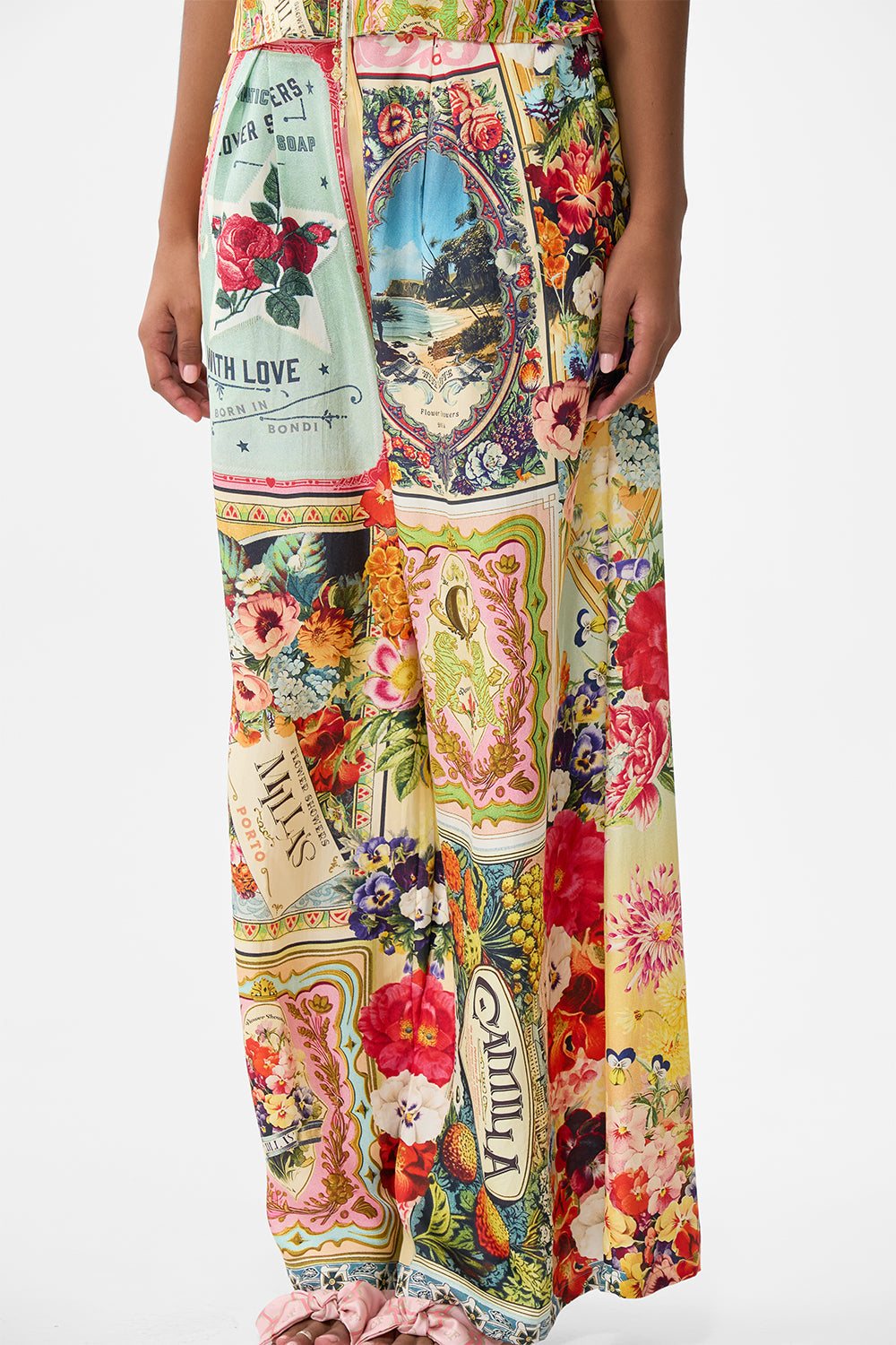The CAMILLA Tuck Front Pant in our Soap Opera print.