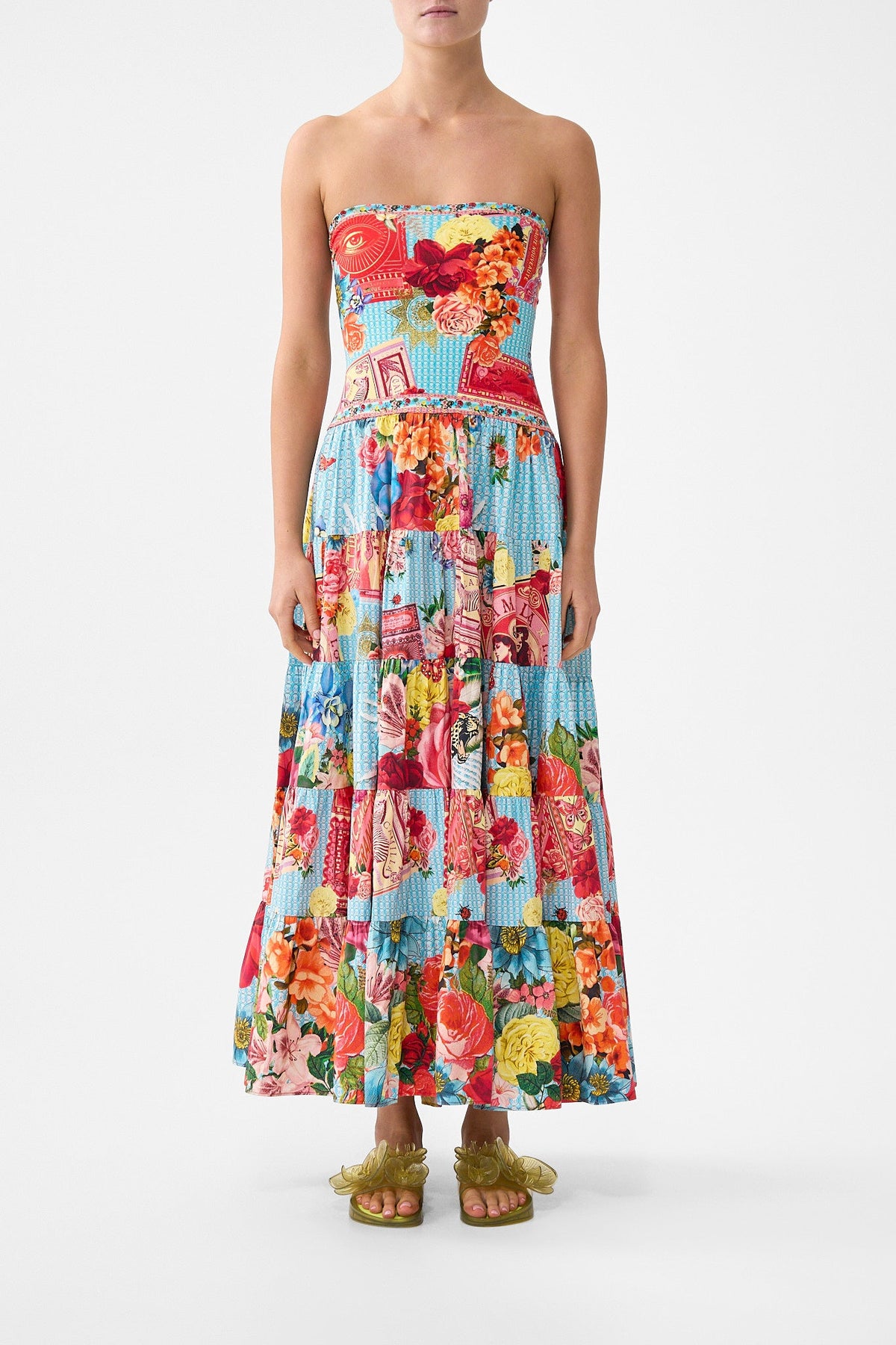 JERSEY SPLICED TIERED SKIRT PAPERS AND CURIOUS CAPERS