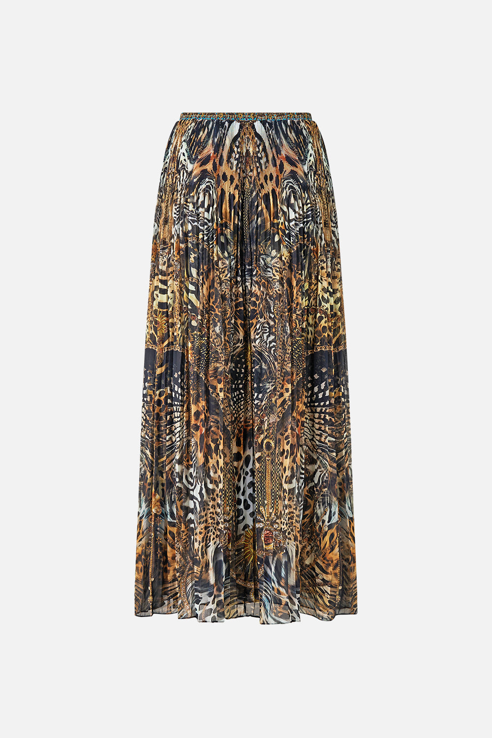 PLEATED MIDI SKIRT FELINE FOLKLORE