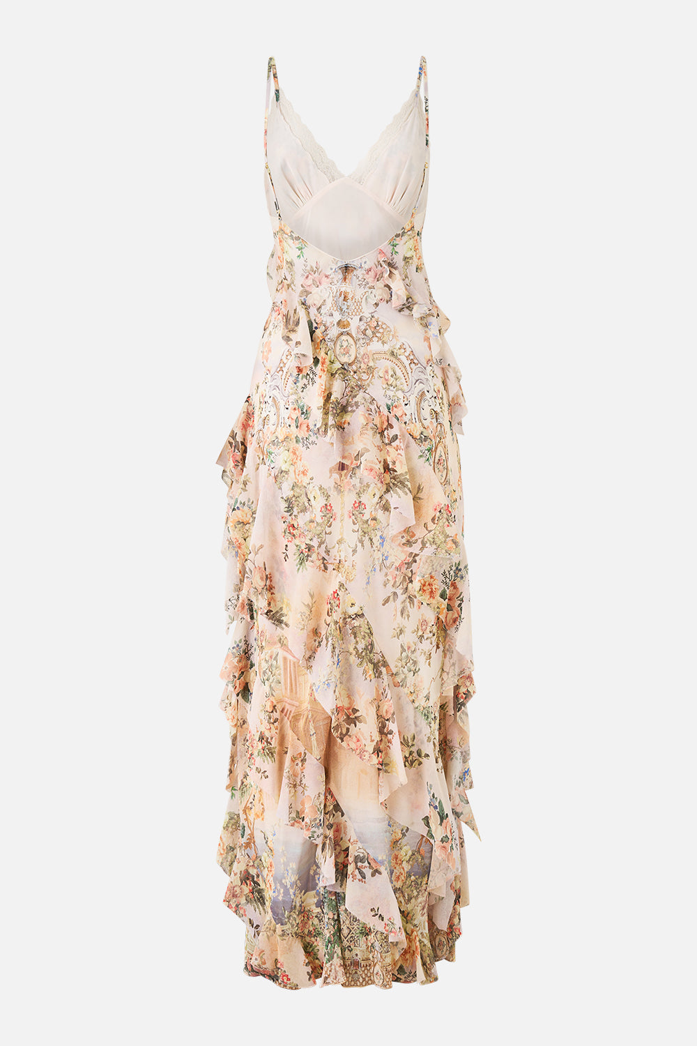 ASYMMETRICAL RUFFLE SLIP DRESS TWILIGHT IN ISTANBUL