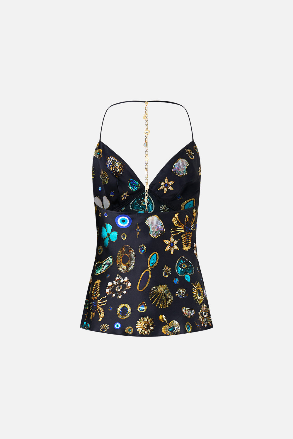 CHAIN DETAIL BIAS CAMI AMULETS AND ALCHEMY