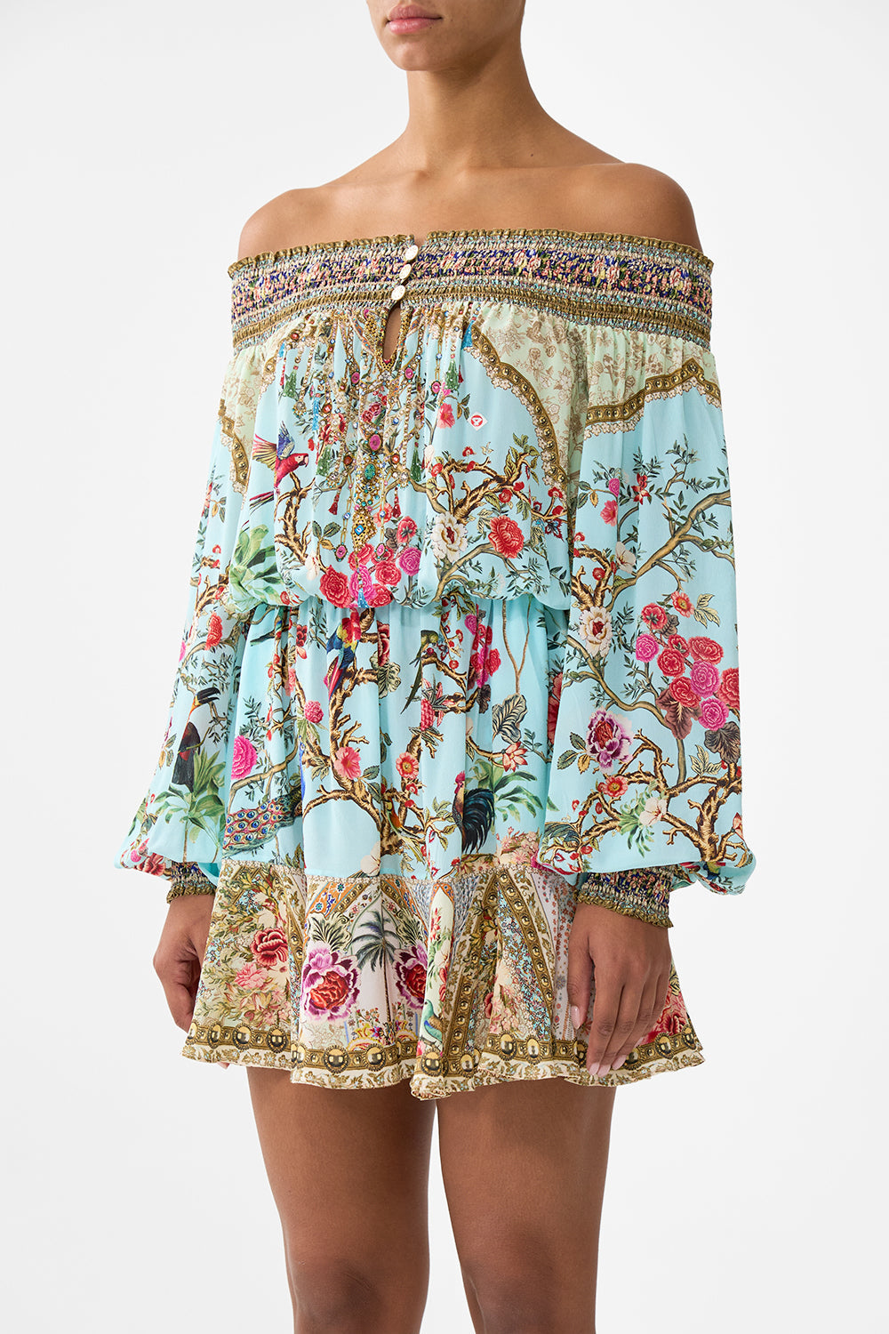 OFF SHOULDER SHORT DRESS SULTANS AND QUEENS