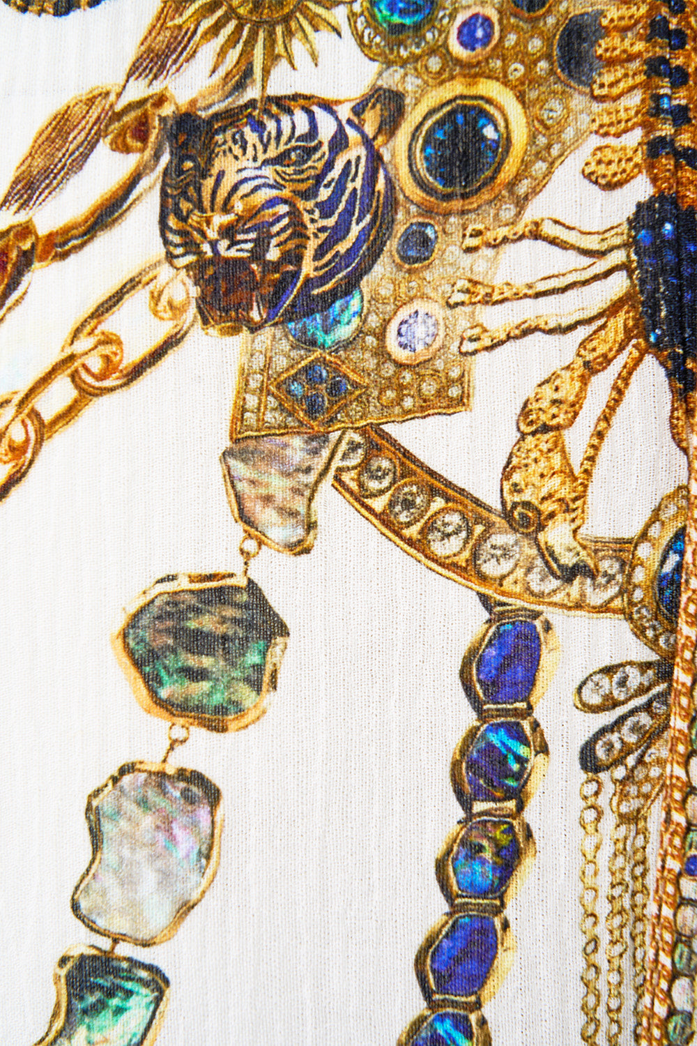 SHORT SLEEVE KAFTAN WITH TIE WAIST CHAIN GANG