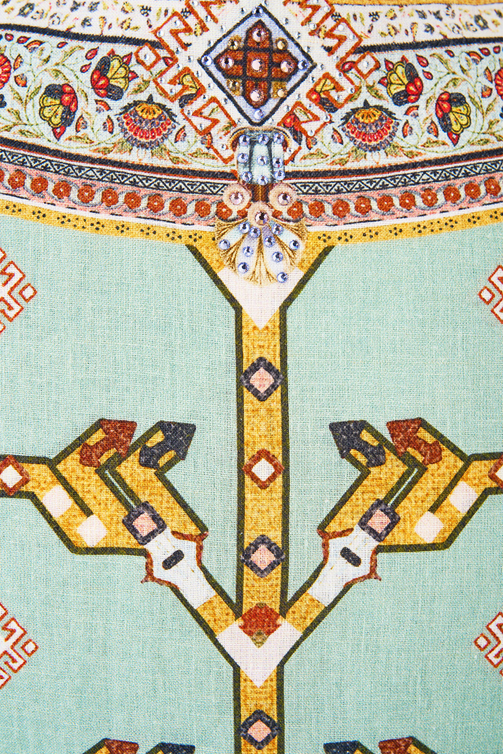 CROPPED BLOUSON SLEEVE TIE FRONT TOP LEGEND HAS IT