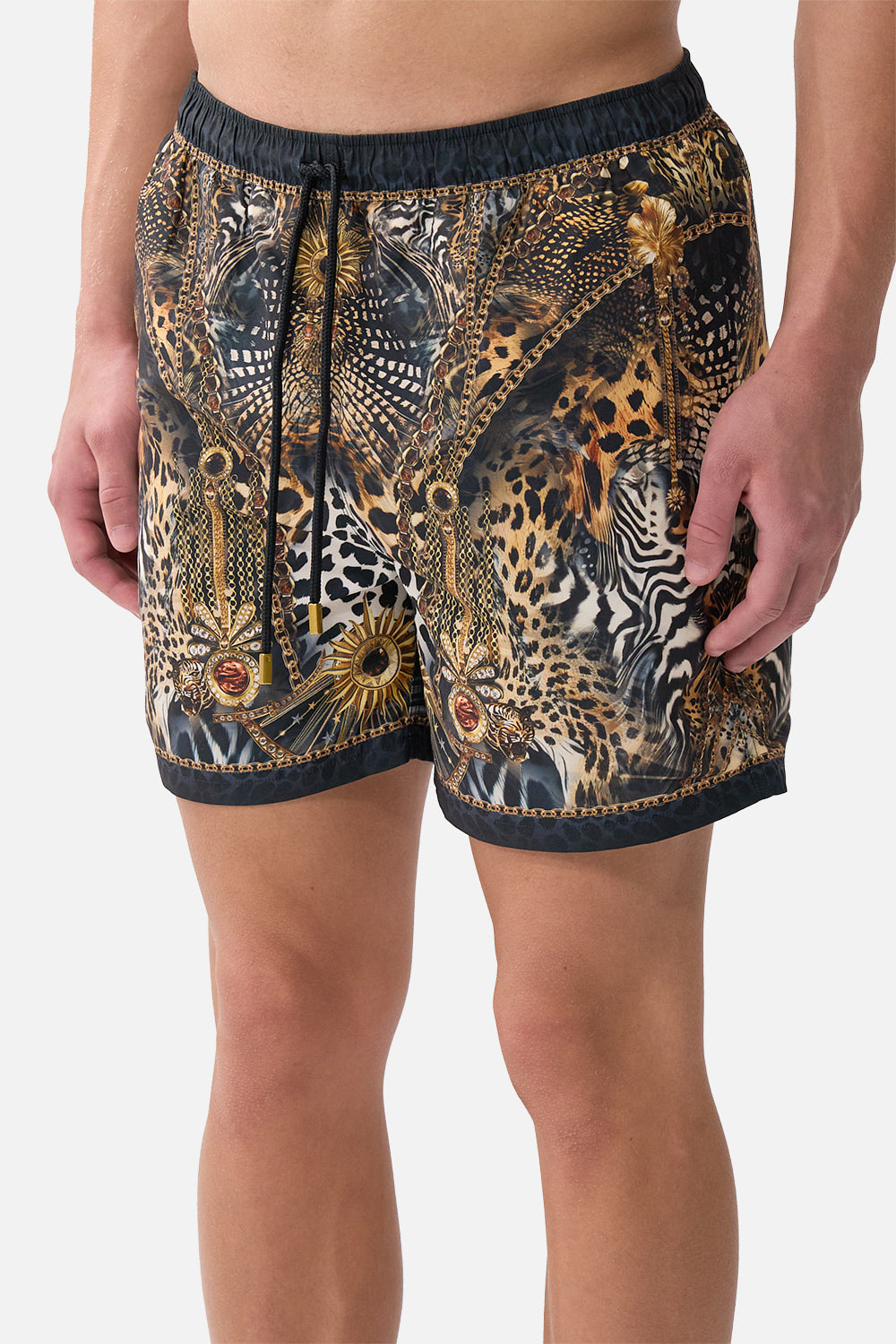 MID LENGTH BOARDSHORT WITH ELASTIC WAIST FELINE FOLKLORE