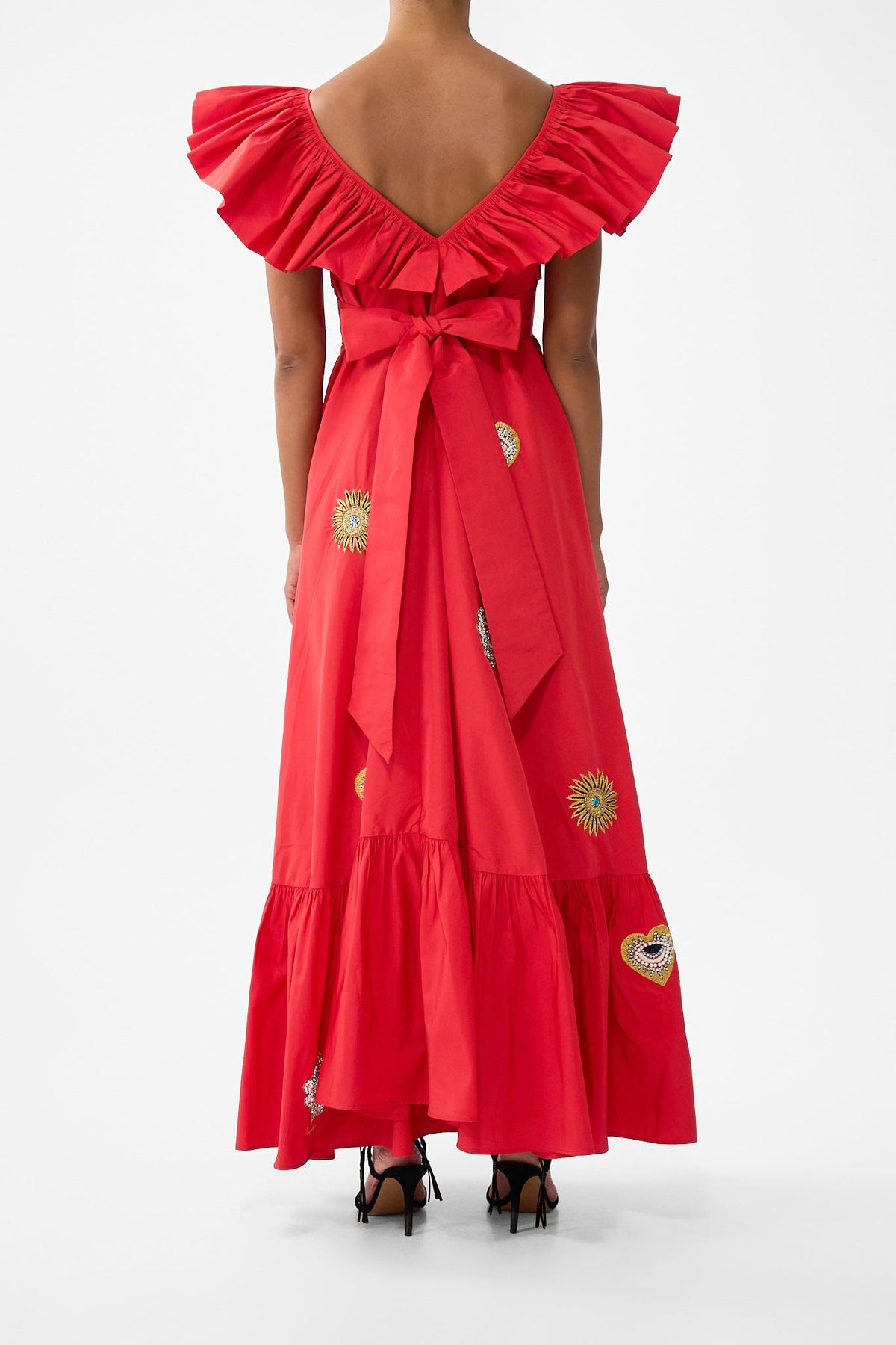 FRILL NECK DRESS WITH HARDWARE NAZAR NIRVANA