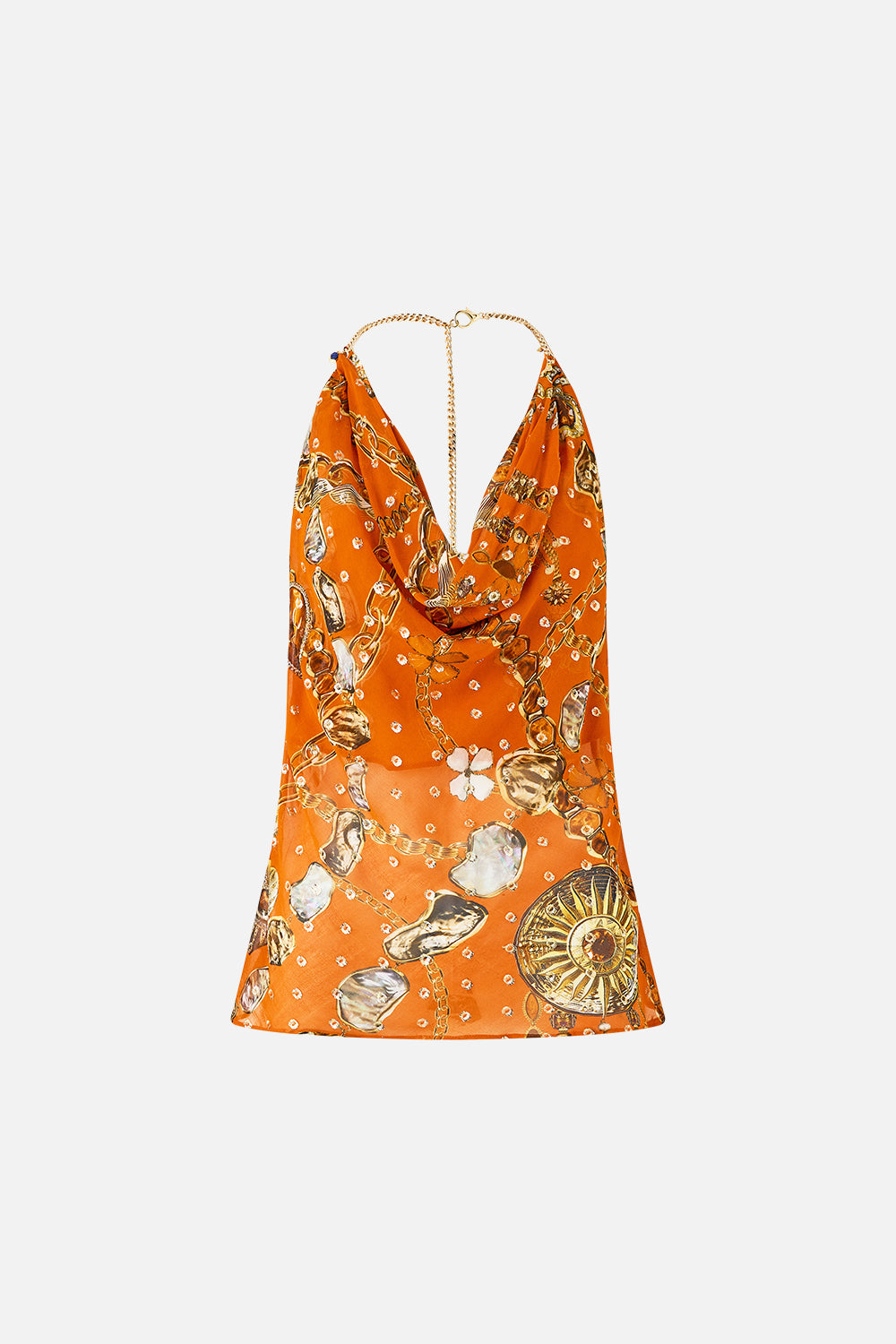 DRAPED TOP WITH HARDWARE TALISMANS OF TURKIYE