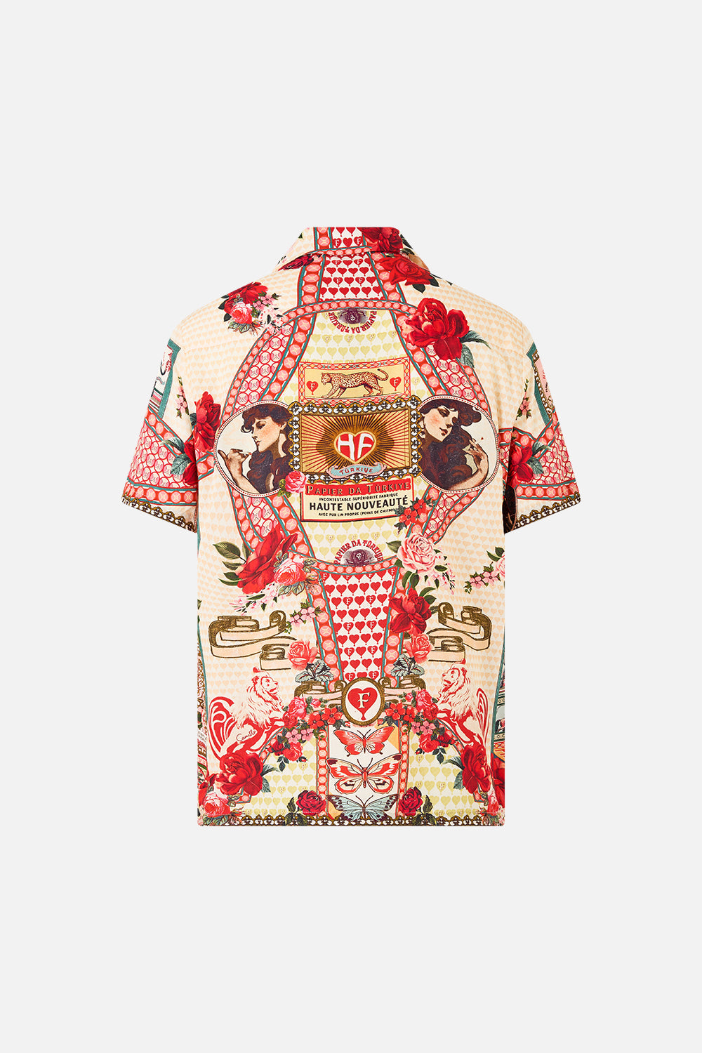 SHORT SLEEVE CAMP COLLARED SHIRT HIGH CLASS HOOKAH